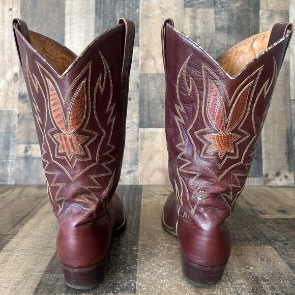 Dan Post 6614 Vintage Alligator Wingtip Western Cowboy Boots Mens 11.5 D - Picture 9 of 12